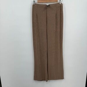 Chicos Travelers 3 Womens XL (16/18) Pull On Slinky Straight Leg Brown Khaki